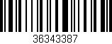 Código de barras (EAN, GTIN, SKU, ISBN): '36343387'