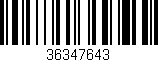 Código de barras (EAN, GTIN, SKU, ISBN): '36347643'