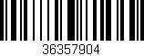 Código de barras (EAN, GTIN, SKU, ISBN): '36357904'