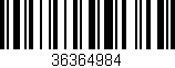 Código de barras (EAN, GTIN, SKU, ISBN): '36364984'