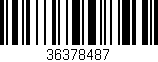 Código de barras (EAN, GTIN, SKU, ISBN): '36378487'