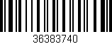 Código de barras (EAN, GTIN, SKU, ISBN): '36383740'