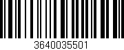 Código de barras (EAN, GTIN, SKU, ISBN): '3640035501'