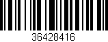 Código de barras (EAN, GTIN, SKU, ISBN): '36428416'