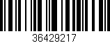 Código de barras (EAN, GTIN, SKU, ISBN): '36429217'