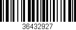 Código de barras (EAN, GTIN, SKU, ISBN): '36432927'
