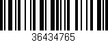 Código de barras (EAN, GTIN, SKU, ISBN): '36434765'