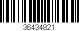 Código de barras (EAN, GTIN, SKU, ISBN): '36434821'