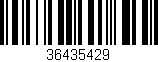 Código de barras (EAN, GTIN, SKU, ISBN): '36435429'