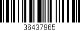 Código de barras (EAN, GTIN, SKU, ISBN): '36437965'