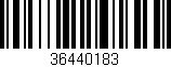 Código de barras (EAN, GTIN, SKU, ISBN): '36440183'