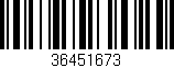 Código de barras (EAN, GTIN, SKU, ISBN): '36451673'