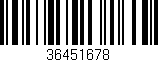 Código de barras (EAN, GTIN, SKU, ISBN): '36451678'