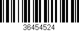 Código de barras (EAN, GTIN, SKU, ISBN): '36454524'