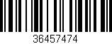 Código de barras (EAN, GTIN, SKU, ISBN): '36457474'