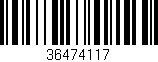 Código de barras (EAN, GTIN, SKU, ISBN): '36474117'
