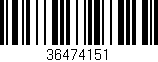 Código de barras (EAN, GTIN, SKU, ISBN): '36474151'