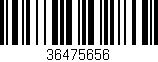 Código de barras (EAN, GTIN, SKU, ISBN): '36475656'