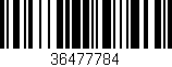 Código de barras (EAN, GTIN, SKU, ISBN): '36477784'
