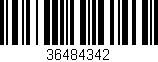 Código de barras (EAN, GTIN, SKU, ISBN): '36484342'
