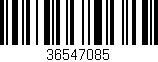Código de barras (EAN, GTIN, SKU, ISBN): '36547085'