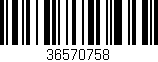 Código de barras (EAN, GTIN, SKU, ISBN): '36570758'
