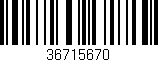 Código de barras (EAN, GTIN, SKU, ISBN): '36715670'