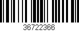 Código de barras (EAN, GTIN, SKU, ISBN): '36722366'