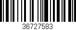 Código de barras (EAN, GTIN, SKU, ISBN): '36727583'
