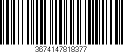 Código de barras (EAN, GTIN, SKU, ISBN): '3674147818377'