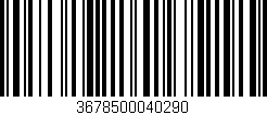 Código de barras (EAN, GTIN, SKU, ISBN): '3678500040290'