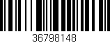 Código de barras (EAN, GTIN, SKU, ISBN): '36798148'