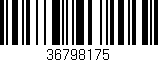 Código de barras (EAN, GTIN, SKU, ISBN): '36798175'