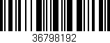 Código de barras (EAN, GTIN, SKU, ISBN): '36798192'