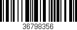 Código de barras (EAN, GTIN, SKU, ISBN): '36798356'