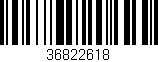 Código de barras (EAN, GTIN, SKU, ISBN): '36822618'