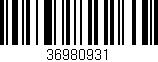 Código de barras (EAN, GTIN, SKU, ISBN): '36980931'