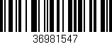 Código de barras (EAN, GTIN, SKU, ISBN): '36981547'