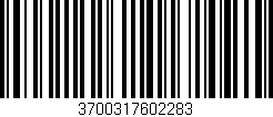 Código de barras (EAN, GTIN, SKU, ISBN): '3700317602283'