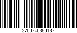 Código de barras (EAN, GTIN, SKU, ISBN): '3700740399187'