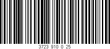 Código de barras (EAN, GTIN, SKU, ISBN): '3723_910_0_25'