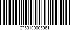 Código de barras (EAN, GTIN, SKU, ISBN): '3760108805361'