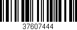 Código de barras (EAN, GTIN, SKU, ISBN): '37607444'