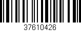 Código de barras (EAN, GTIN, SKU, ISBN): '37610426'