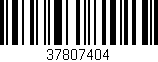 Código de barras (EAN, GTIN, SKU, ISBN): '37807404'
