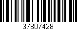 Código de barras (EAN, GTIN, SKU, ISBN): '37807428'