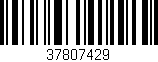 Código de barras (EAN, GTIN, SKU, ISBN): '37807429'