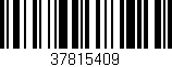 Código de barras (EAN, GTIN, SKU, ISBN): '37815409'