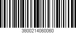 Código de barras (EAN, GTIN, SKU, ISBN): '3800214060060'