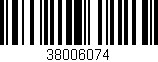 Código de barras (EAN, GTIN, SKU, ISBN): '38006074'
